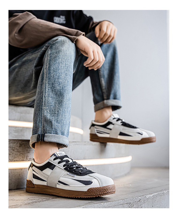 Men's Canvas Casual Shoes, Lightweight Breathable Low-Top Sneakers for Spring Summer