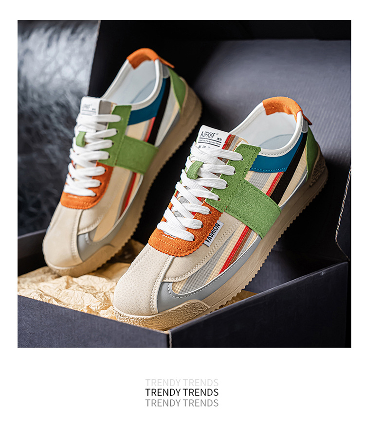 Men's Canvas Casual Shoes, Lightweight Breathable Low-Top Sneakers for Spring Summer