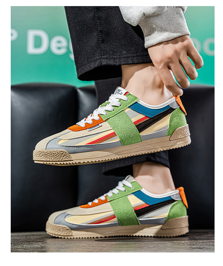 Men's Canvas Casual Shoes, Lightweight Breathable Low-Top Sneakers for Spring Summer