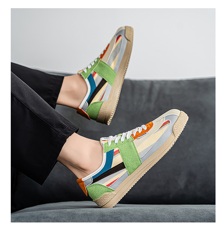 Men's Canvas Casual Shoes, Lightweight Breathable Low-Top Sneakers for Spring Summer
