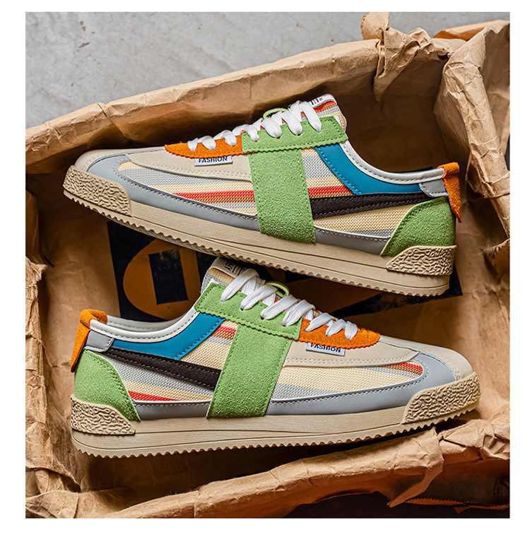 Men's Canvas Casual Shoes, Lightweight Breathable Low-Top Sneakers for Spring Summer