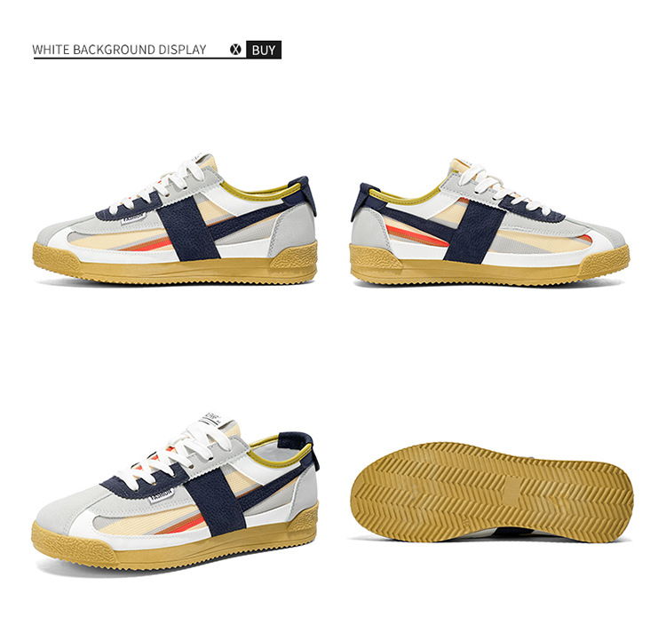 Men's Canvas Casual Shoes, Lightweight Breathable Low-Top Sneakers for Spring Summer