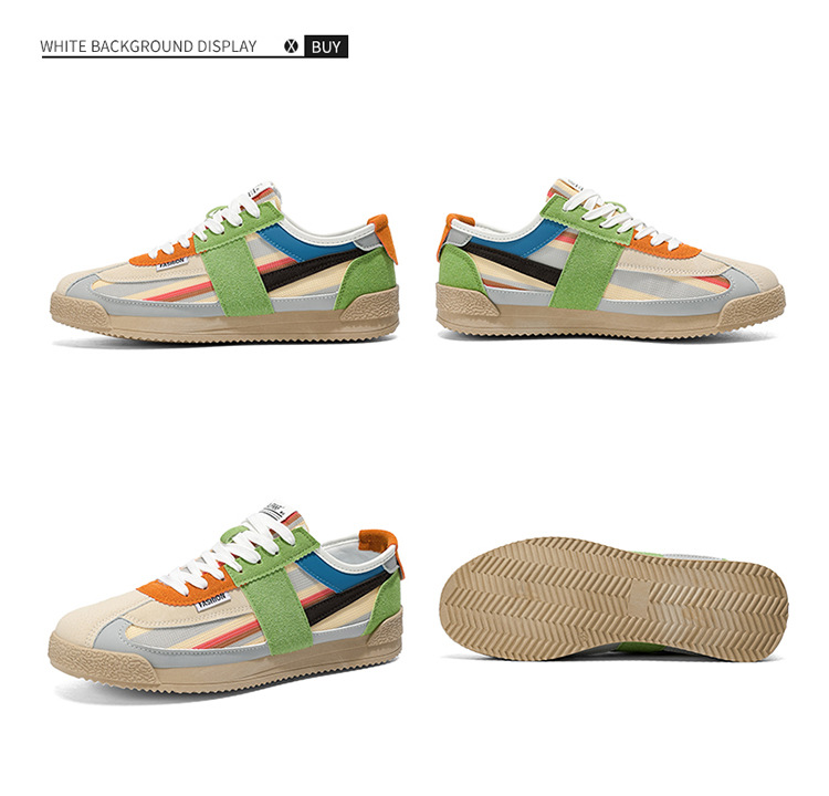 Men's Canvas Casual Shoes, Lightweight Breathable Low-Top Sneakers for Spring Summer