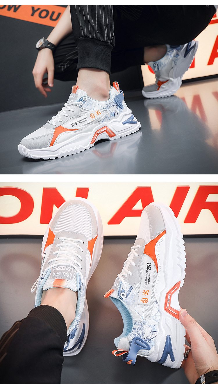 Men's Chunky Sneakers Breathable Mesh Casual Shoes for Spring Summer