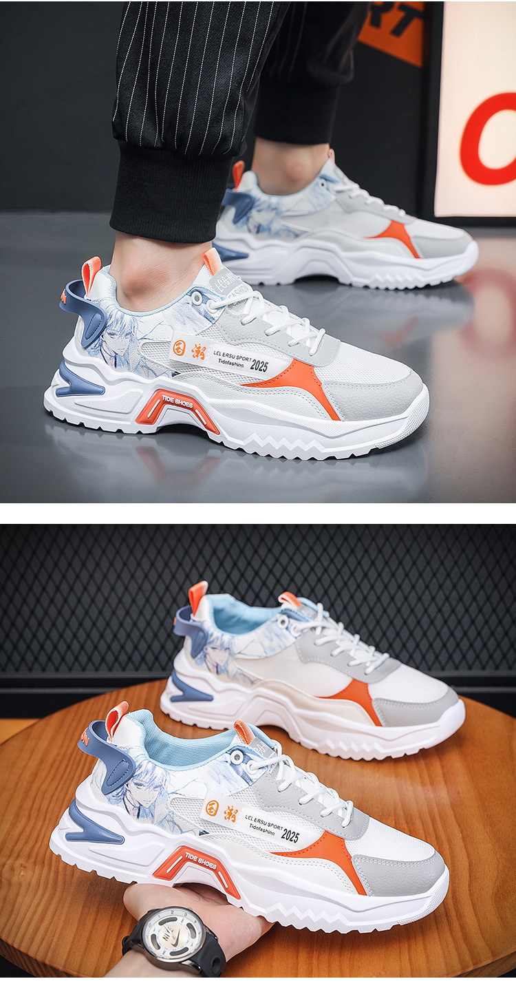 Men's Chunky Sneakers Breathable Mesh Casual Shoes for Spring Summer