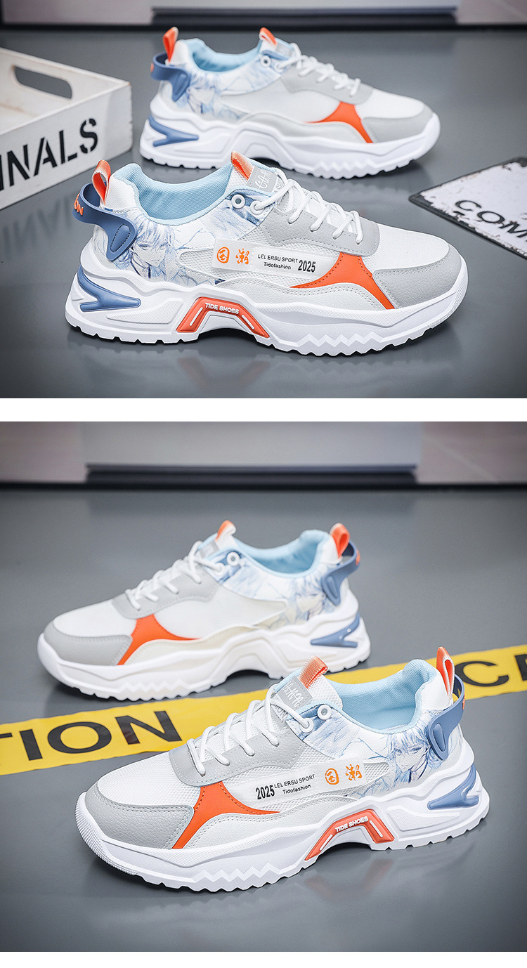 Men's Chunky Sneakers Breathable Mesh Casual Shoes for Spring Summer