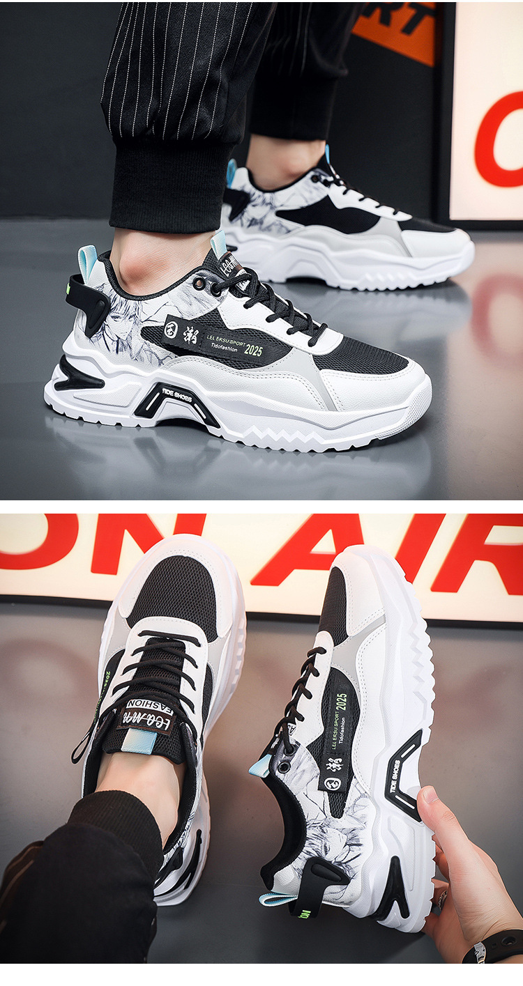 Men's Chunky Sneakers Breathable Mesh Casual Shoes for Spring Summer