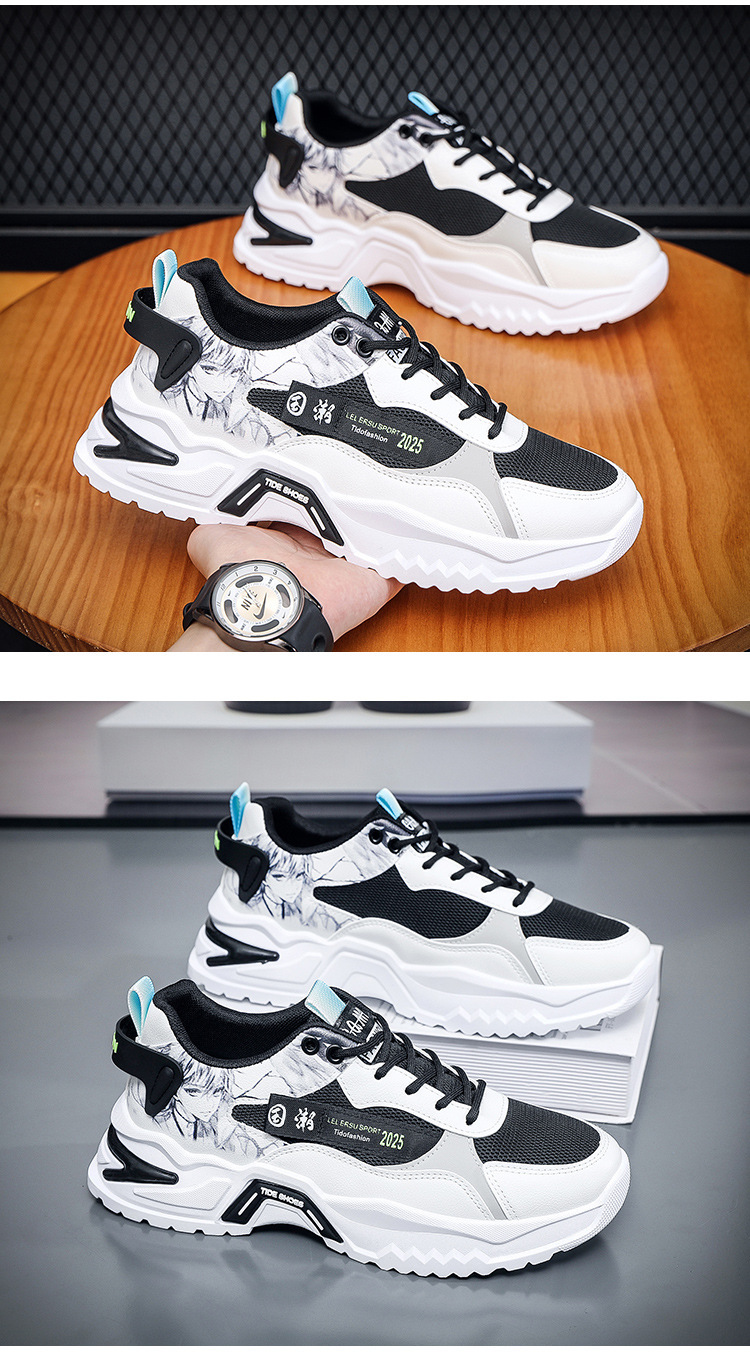 Men's Chunky Sneakers Breathable Mesh Casual Shoes for Spring Summer