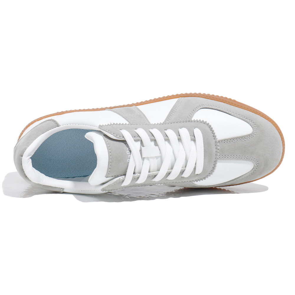 Men's Breathable Casual Loafer Shoes, Flat Round Toe Leather Sneakers for Daily Wear