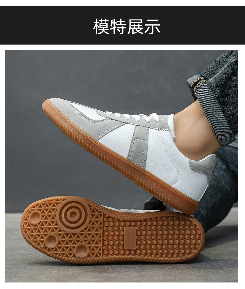 Men's Breathable Casual Loafer Shoes, Flat Round Toe Leather Sneakers for Daily Wear