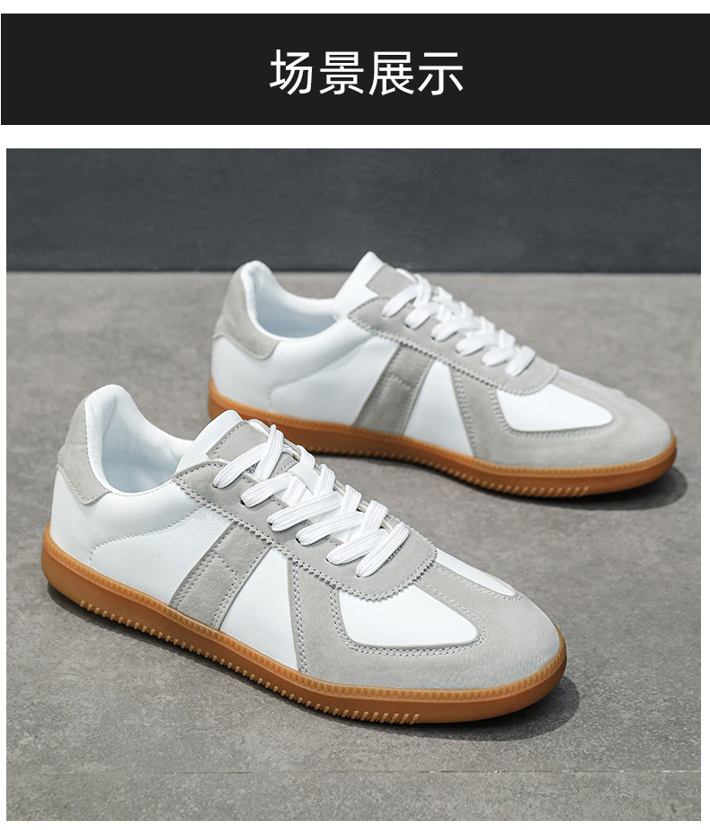 Men's Breathable Casual Loafer Shoes, Flat Round Toe Leather Sneakers for Daily Wear