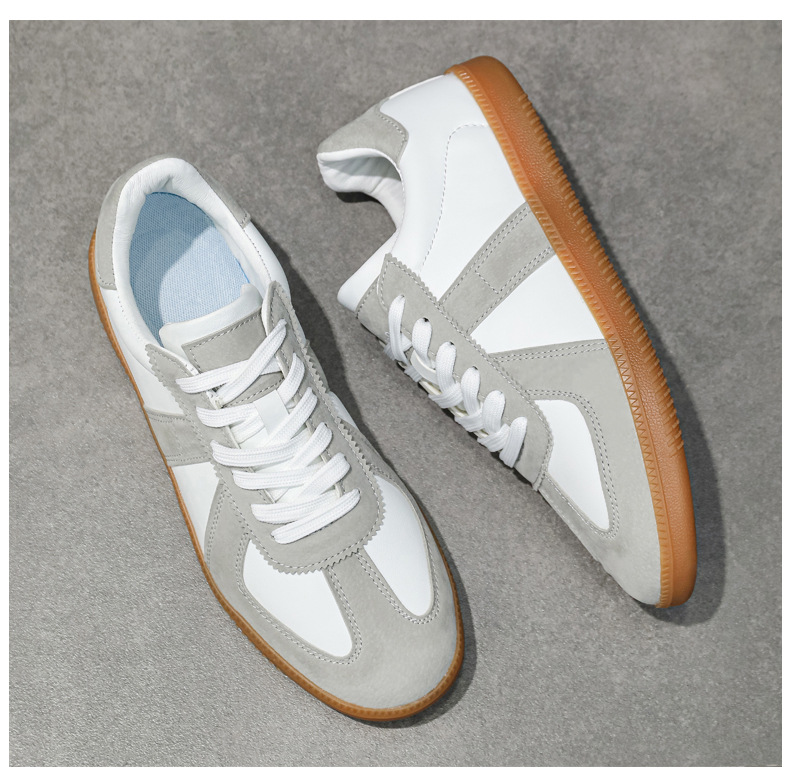 Men's Breathable Casual Loafer Shoes, Flat Round Toe Leather Sneakers for Daily Wear