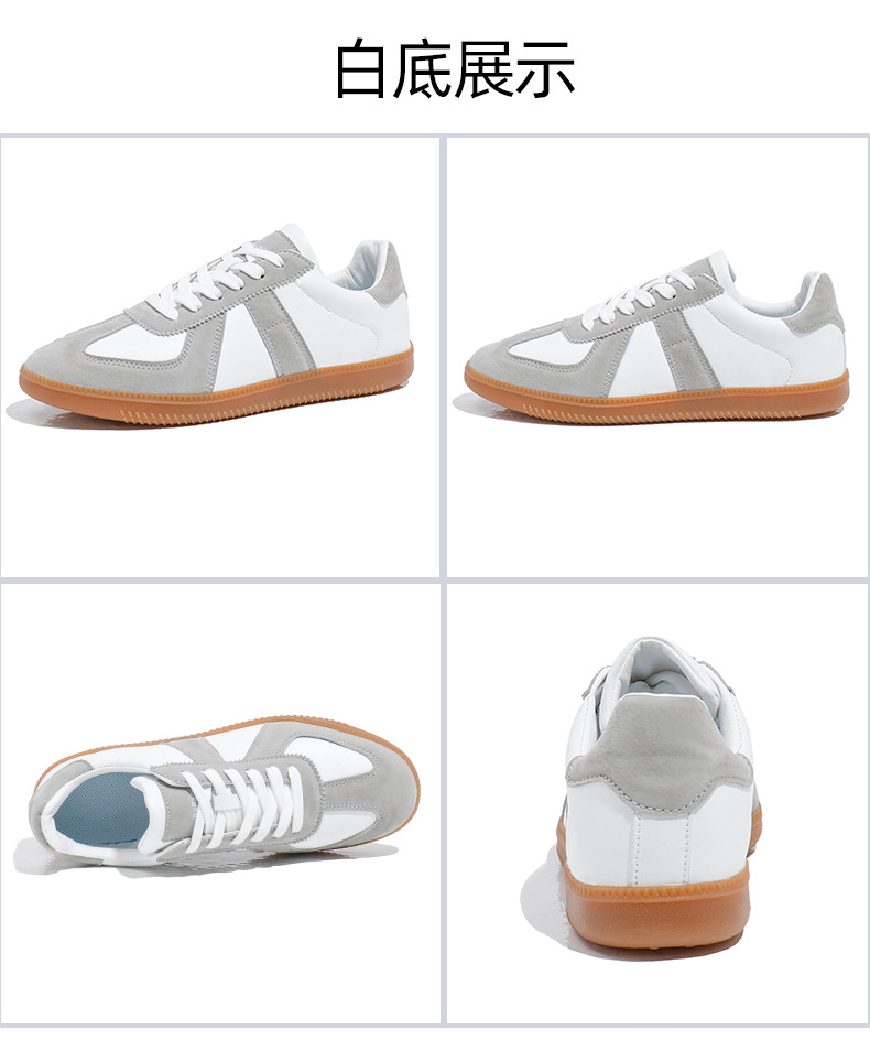Men's Breathable Casual Loafer Shoes, Flat Round Toe Leather Sneakers for Daily Wear