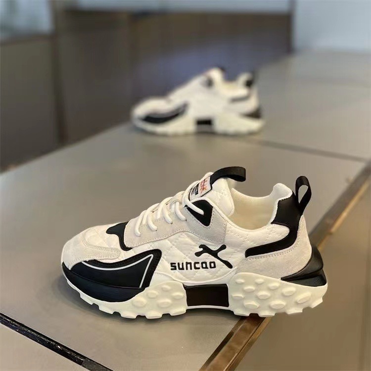 Men's Chunky Sneakers Low Top Breathable Casual Shoes for Running
