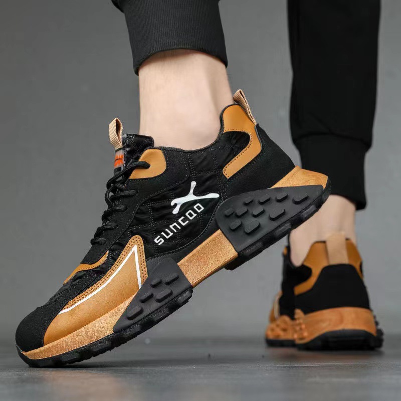 Men's Chunky Sneakers Low Top Breathable Casual Shoes for Running