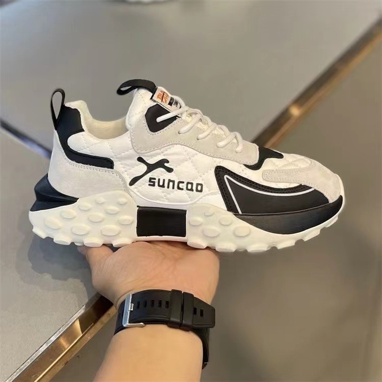 Men's Chunky Sneakers Low Top Breathable Casual Shoes for Running