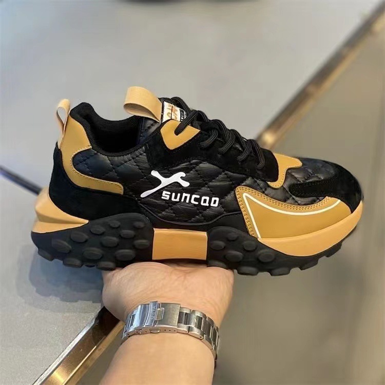 Men's Chunky Sneakers Low Top Breathable Casual Shoes for Running