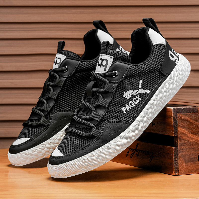 Men's Breathable Mesh Casual Shoes, Lightweight Comfortable Low-Top Sneakers