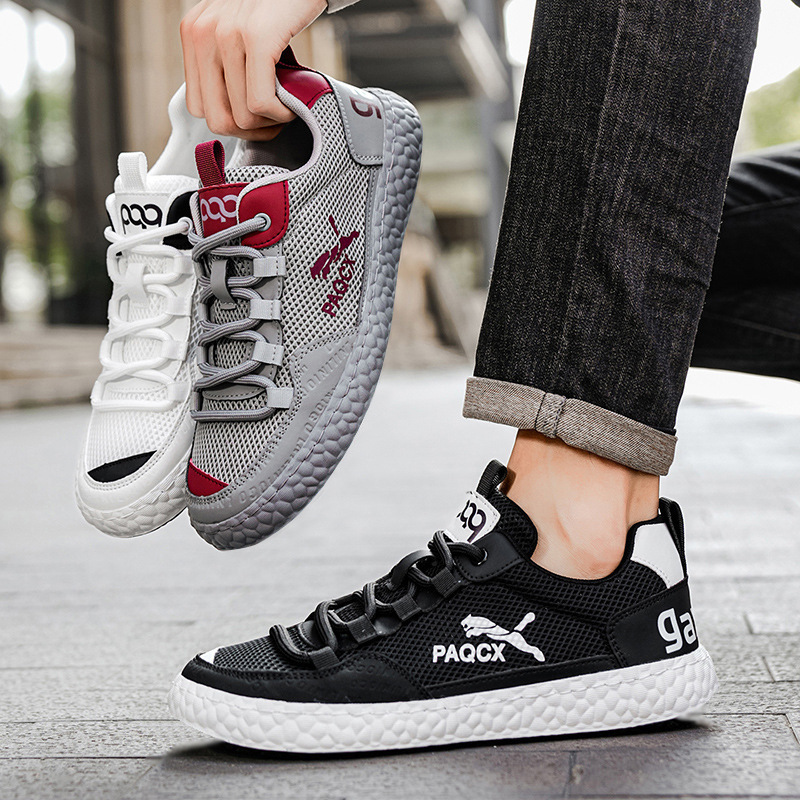 Men's Breathable Mesh Casual Shoes, Lightweight Comfortable Low-Top Sneakers