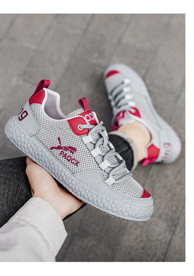 Men's Breathable Mesh Casual Shoes, Lightweight Comfortable Low-Top Sneakers