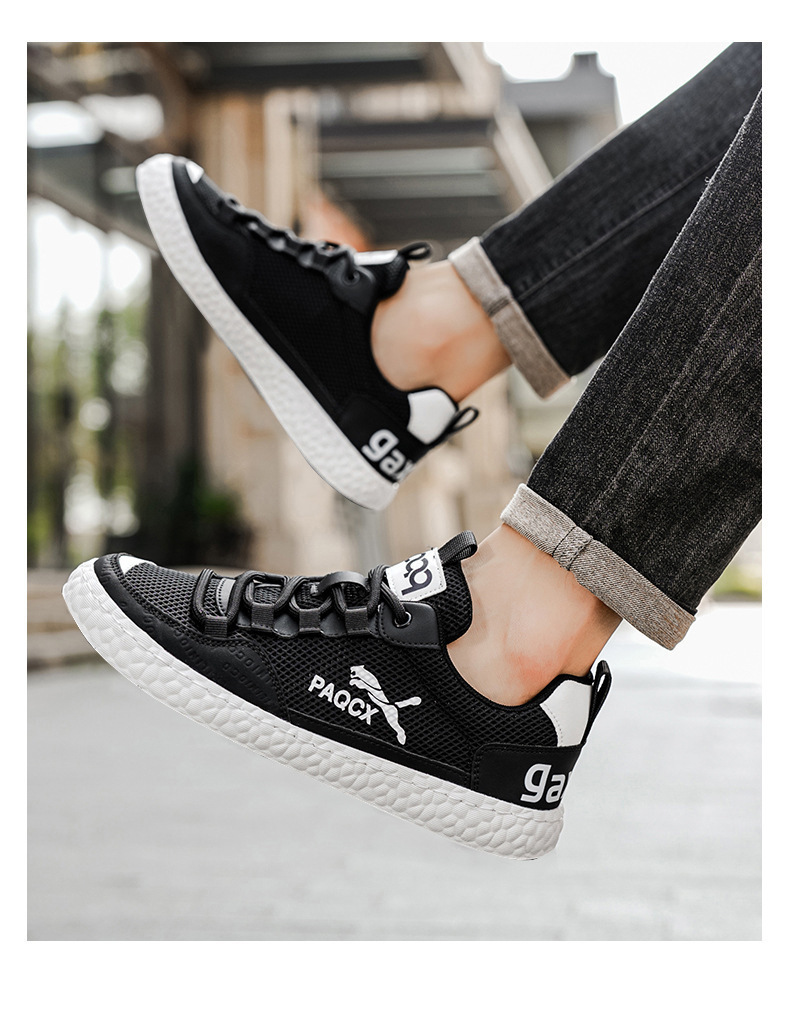 Men's Breathable Mesh Casual Shoes, Lightweight Comfortable Low-Top Sneakers