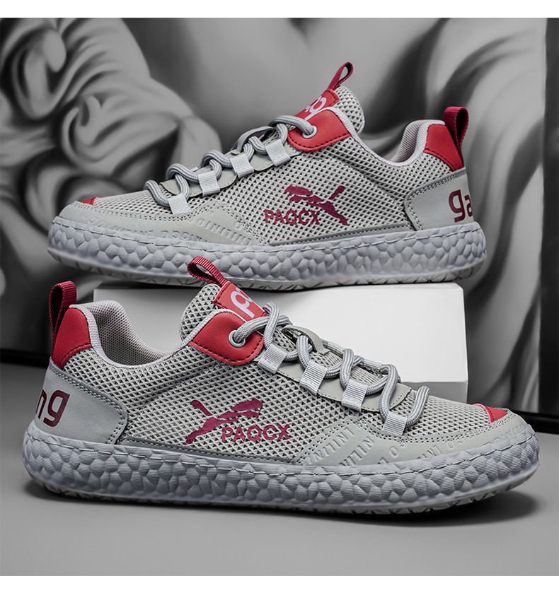Men's Breathable Mesh Casual Shoes, Lightweight Comfortable Low-Top Sneakers