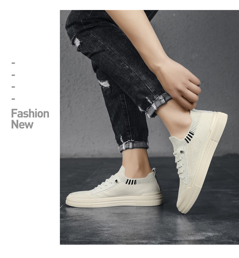 Men's PU Leather Slip-on Casual Shoes, Round Toe Low Top Board Shoes