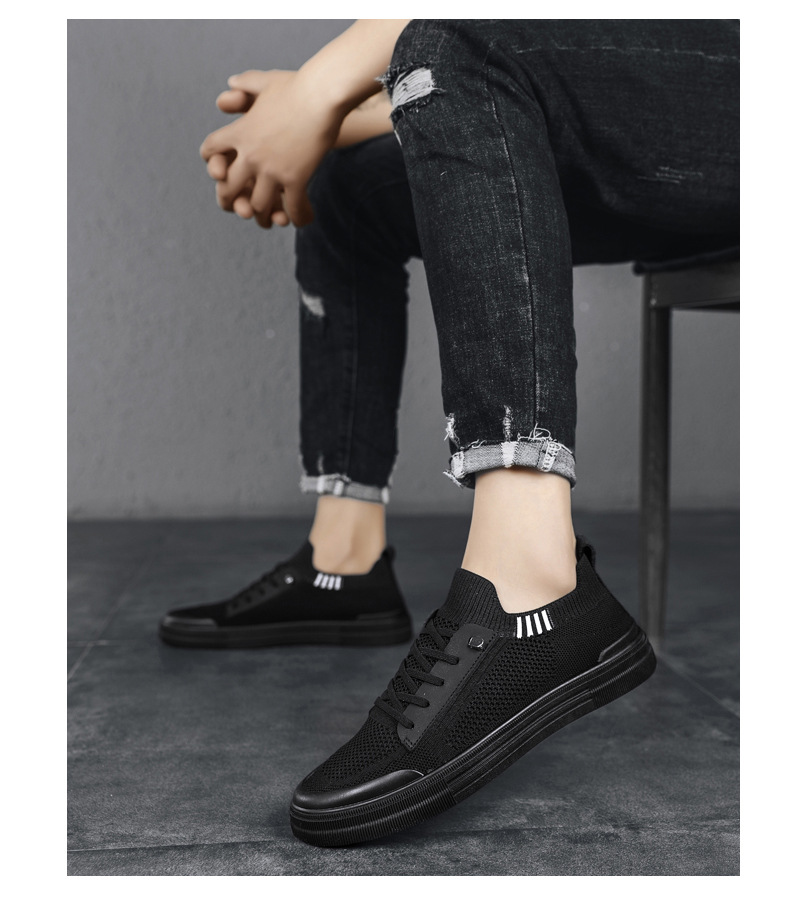 Men's PU Leather Slip-on Casual Shoes, Round Toe Low Top Board Shoes