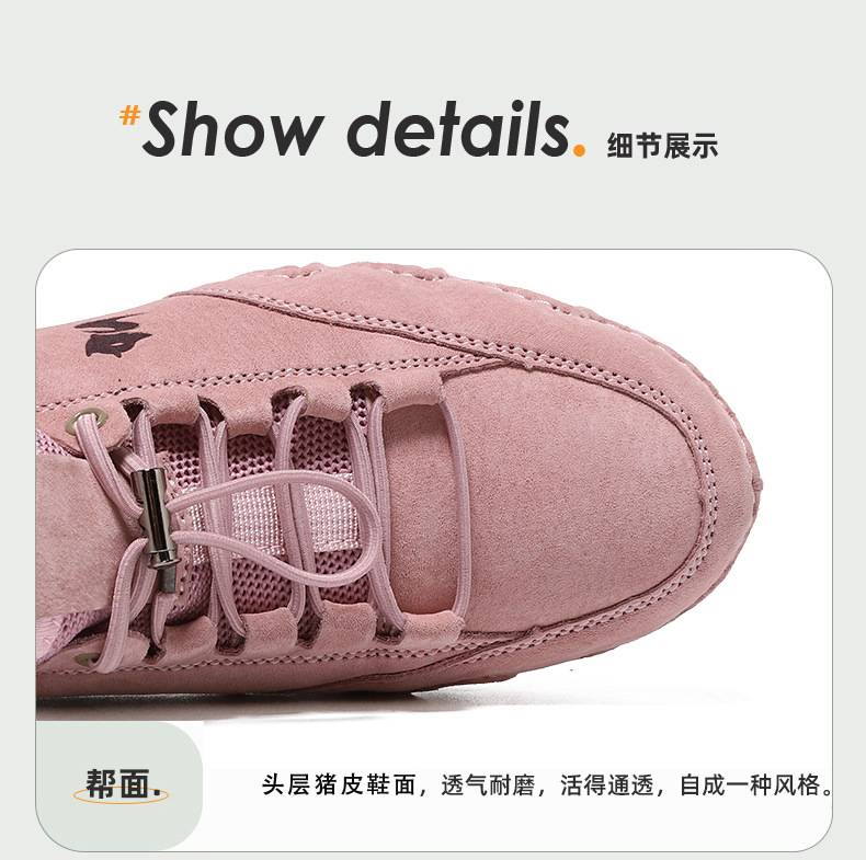 Unisex Genuine Leather Outdoor Casual Sneakers, Breathable Round Toe Flat Shoes for Spring Summer Autumn Winter
