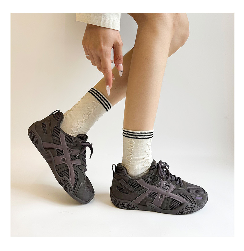 Women's Casual Sneakers Low Top Lace Up Faux Leather Flat Shoes for Daily Wear