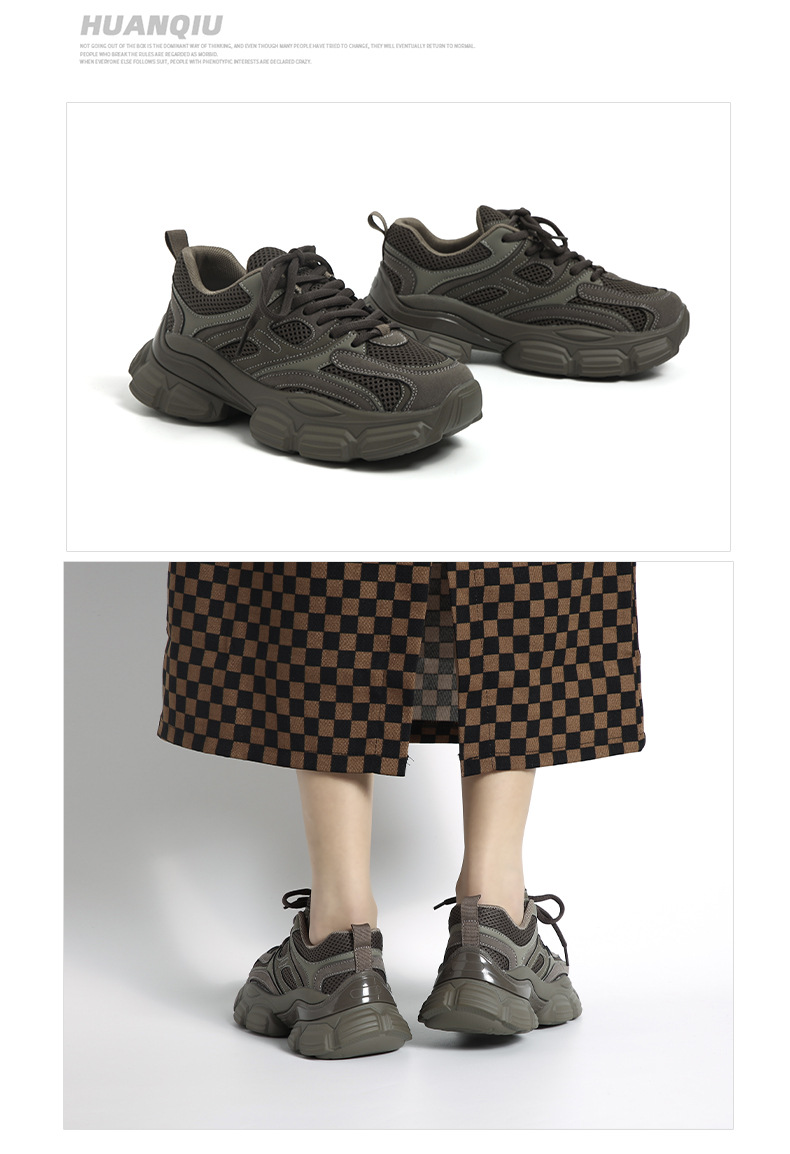 Black Running Sneakers for Women, Low Top Lace Up Casual Shoes with Height Increase