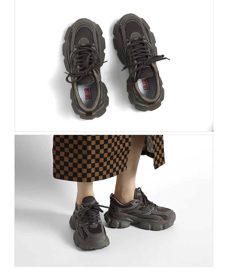 Black Running Sneakers for Women, Low Top Lace Up Casual Shoes with Height Increase