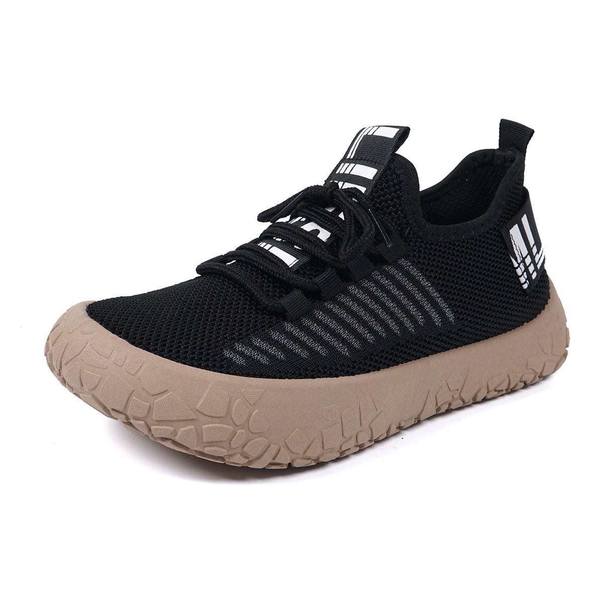 Women's Breathable Flyknit Walking Shoes with 5cm Platform Heel, Soft Cushion Casual Sneakers