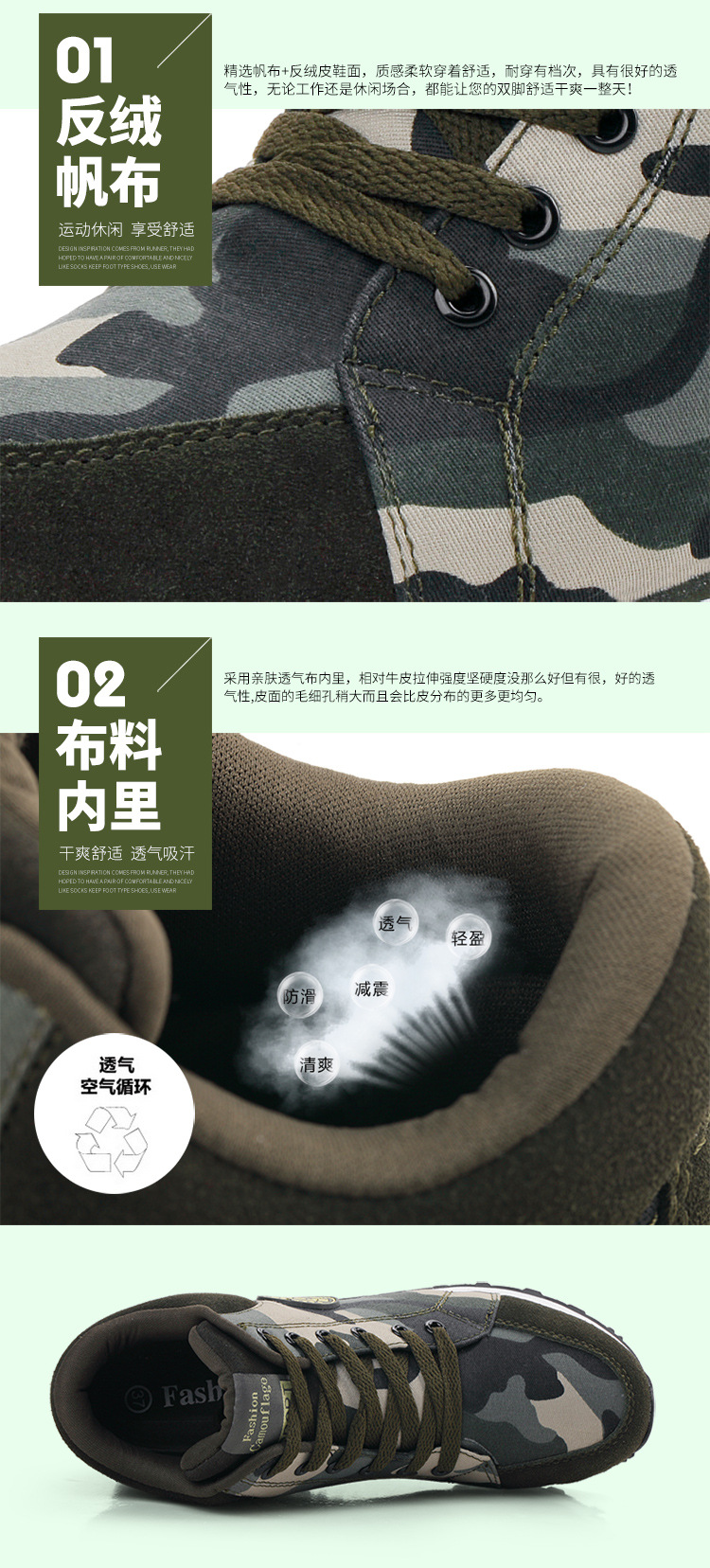 Women Camouflage Canvas Sneakers with Height Increase, Lightweight Lace-Up Casual Shoes