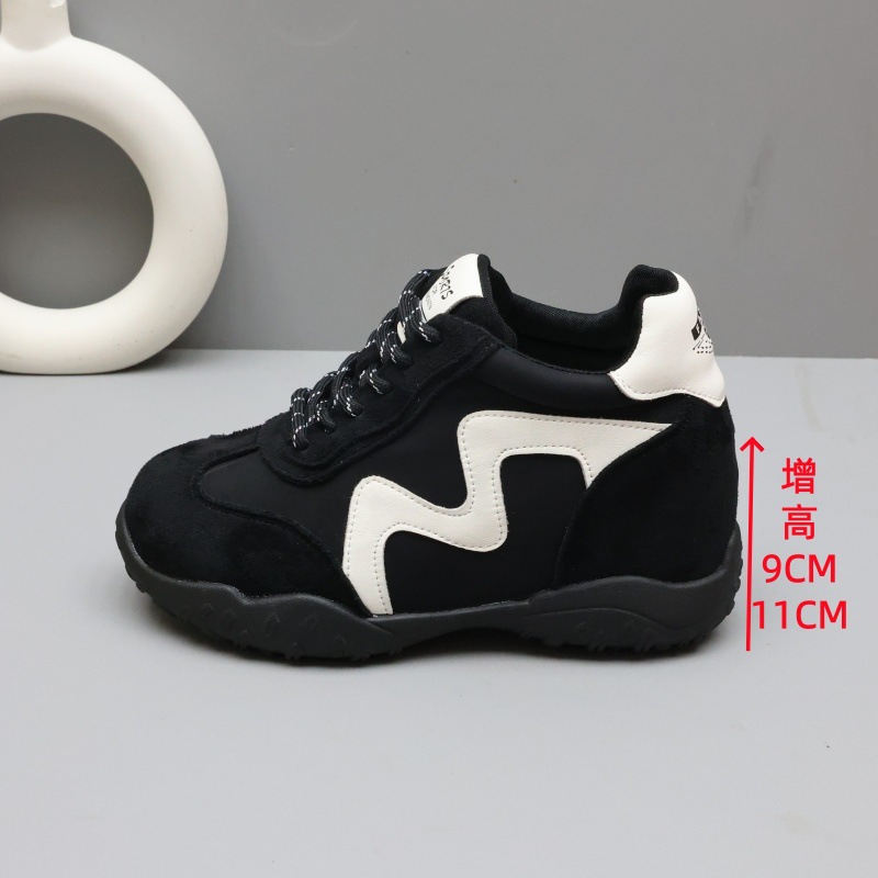 Women's Invisible Height Increasing Sneakers 9-11cm, Low Top Round Toe Casual Shoes for Spring and Fall