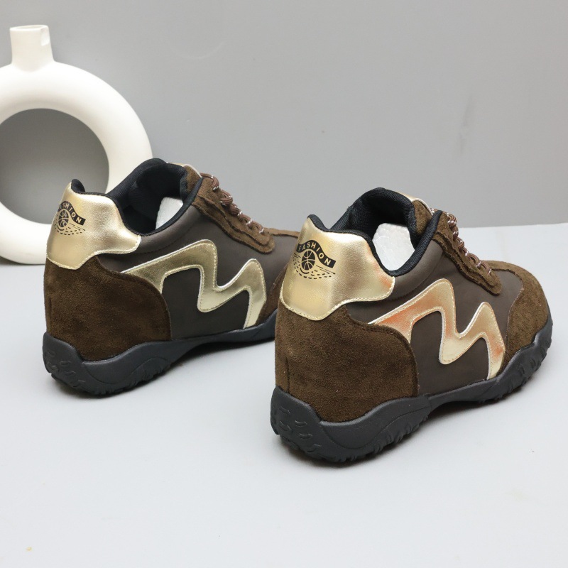 Women's Invisible Height Increasing Sneakers 9-11cm, Low Top Round Toe Casual Shoes for Spring and Fall