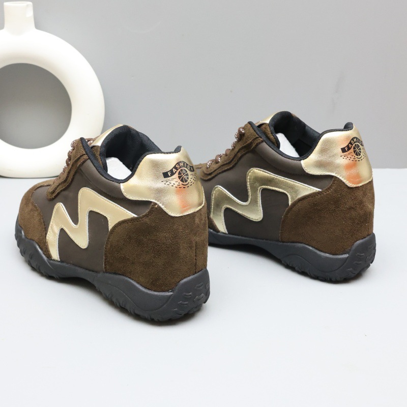 Women's Invisible Height Increasing Sneakers 9-11cm, Low Top Round Toe Casual Shoes for Spring and Fall
