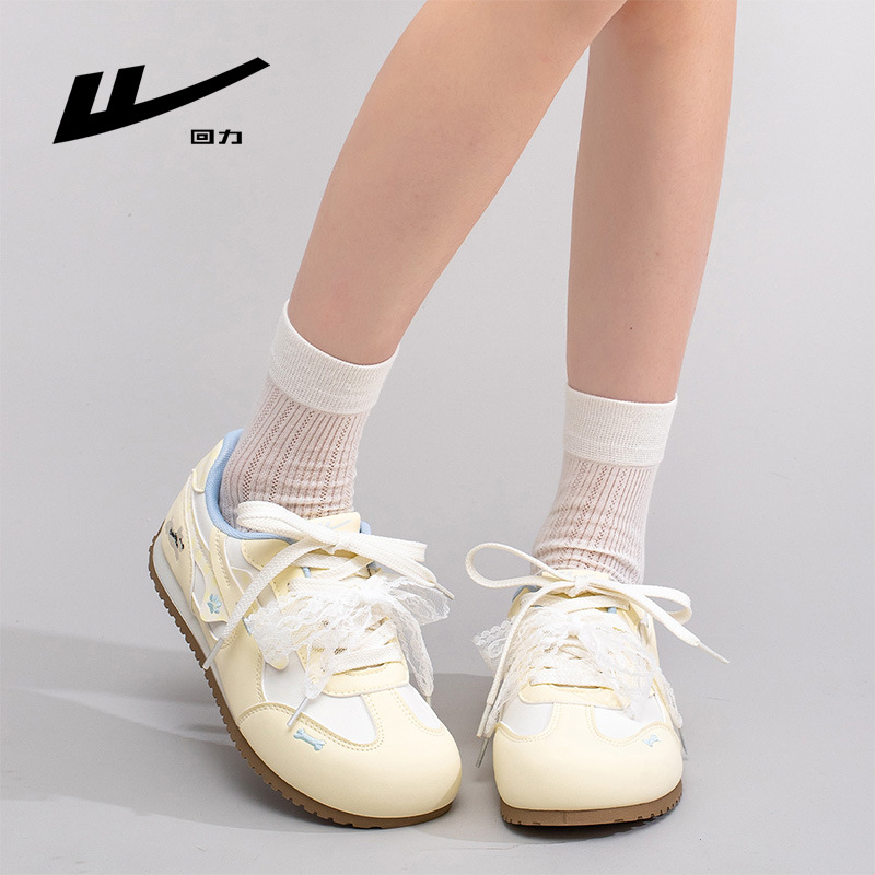 Warrior Women's Color Block Low Top Sneakers, Fabric Lace Up Casual Shoes for Spring and Fall