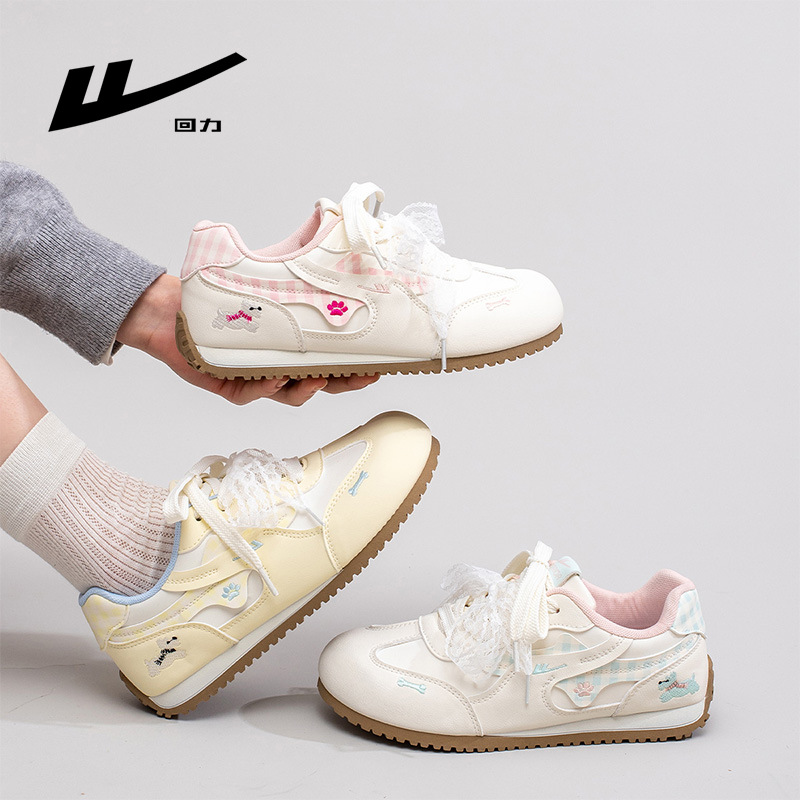 Warrior Women's Color Block Low Top Sneakers, Fabric Lace Up Casual Shoes for Spring and Fall