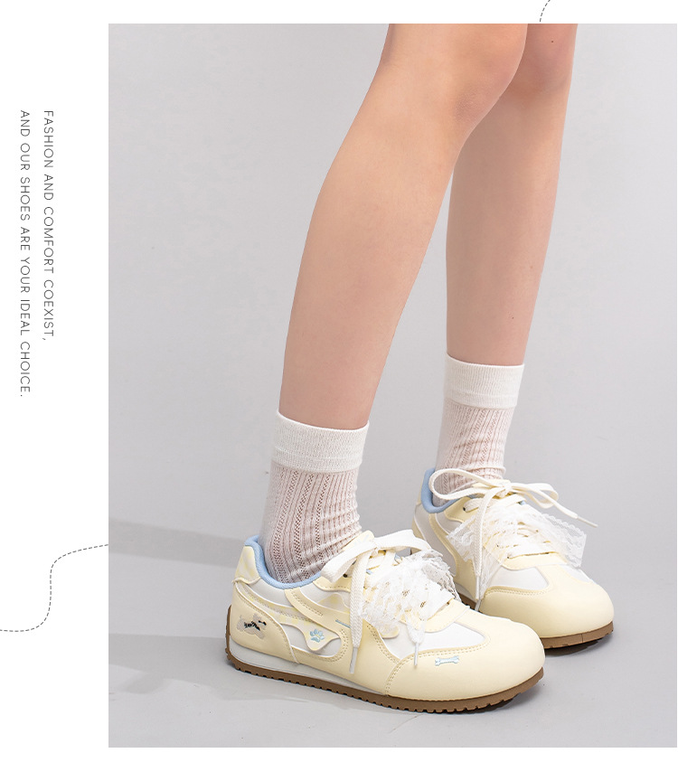 Warrior Women's Color Block Low Top Sneakers, Fabric Lace Up Casual Shoes for Spring and Fall