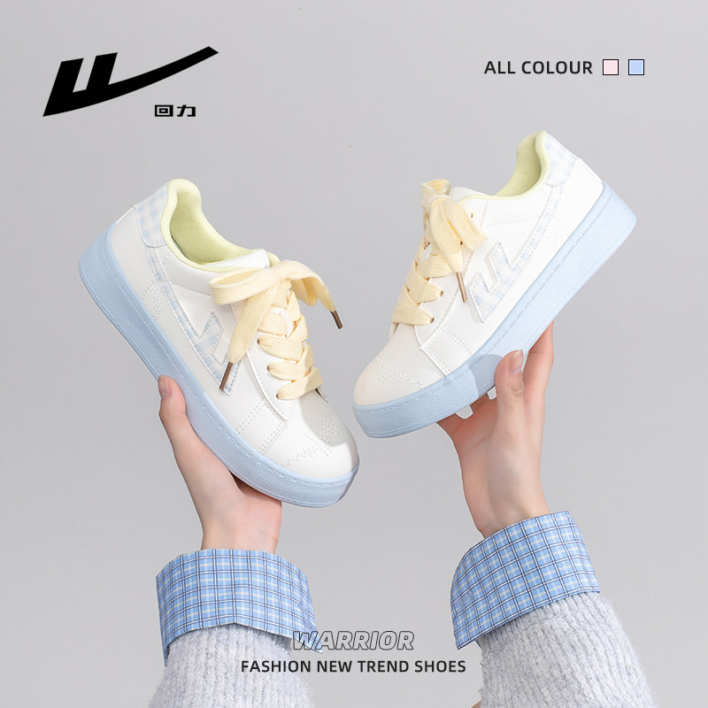 Warrior Women's Low Top Sneakers, Color Block Synthetic Leather Casual Shoes for Spring