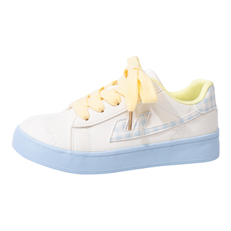 Warrior Women's Low Top Sneakers, Color Block Synthetic Leather Casual Shoes for Spring