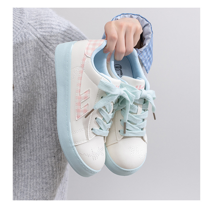 Warrior Women's Low Top Sneakers, Color Block Synthetic Leather Casual Shoes for Spring