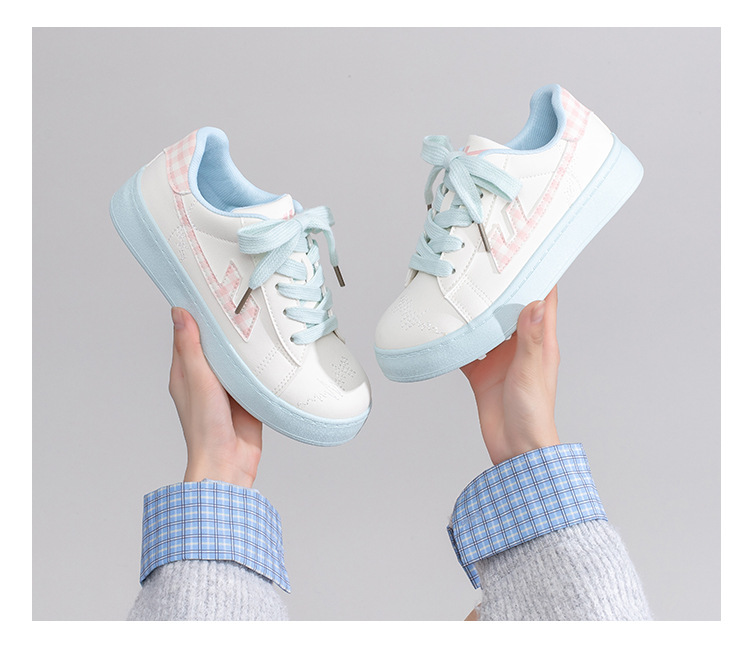 Warrior Women's Low Top Sneakers, Color Block Synthetic Leather Casual Shoes for Spring