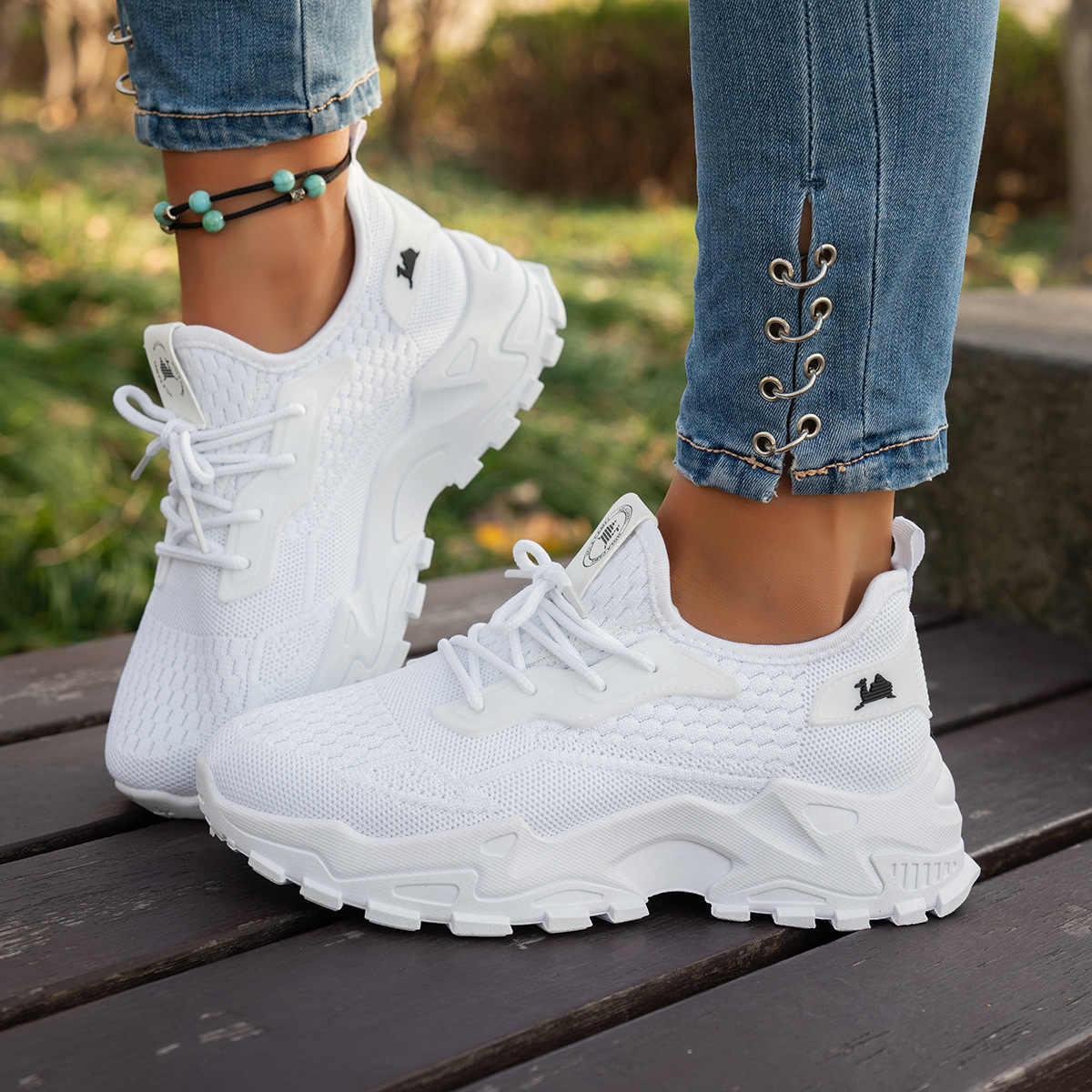Women's Lightweight Breathable Mesh Running Shoes, Comfortable Casual Sneakers for Walking and Sports
