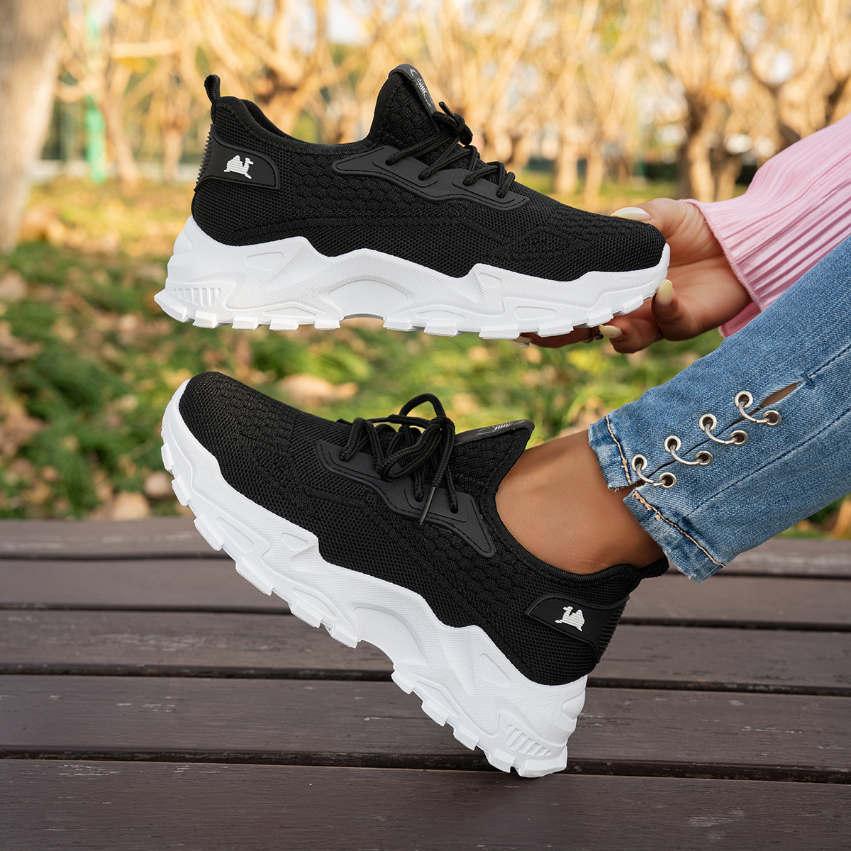 Women's Lightweight Breathable Mesh Running Shoes, Comfortable Casual Sneakers for Walking and Sports