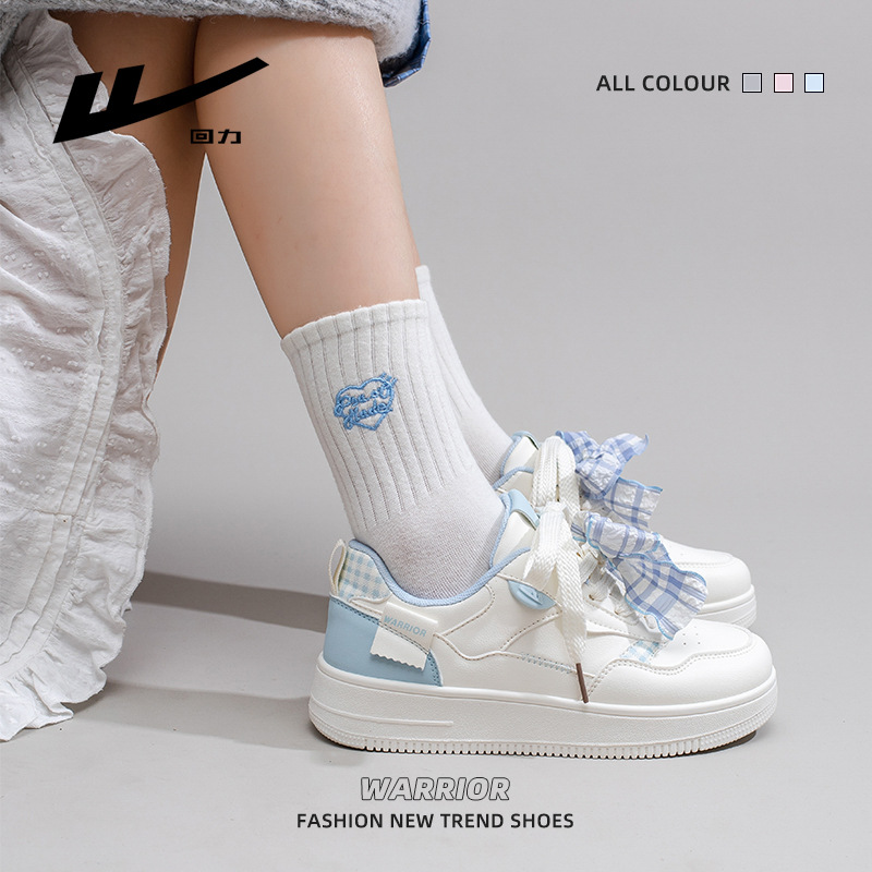 Women's Color Block Low Top Skate Shoes, Comfortable Lace Up Synthetic Leather Sneakers for Spring and Fall