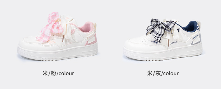 Women's Color Block Low Top Skate Shoes, Comfortable Lace Up Synthetic Leather Sneakers for Spring and Fall