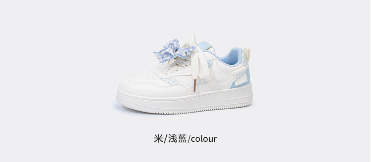 Women's Color Block Low Top Skate Shoes, Comfortable Lace Up Synthetic Leather Sneakers for Spring and Fall