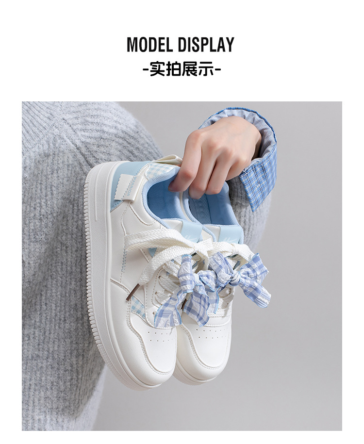 Women's Color Block Low Top Skate Shoes, Comfortable Lace Up Synthetic Leather Sneakers for Spring and Fall